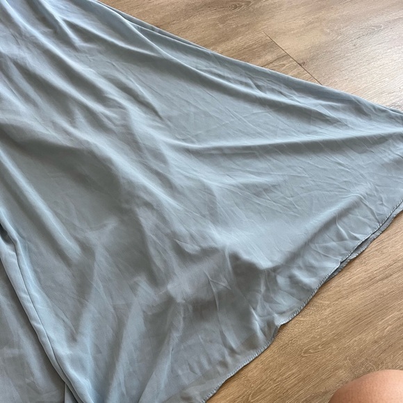 1. STATE Sleeveless Wide Leg Flowy Jumpsuit High Neck Light Blue SZ S - Picture 13 of 16